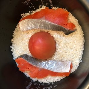トマト　鮭
